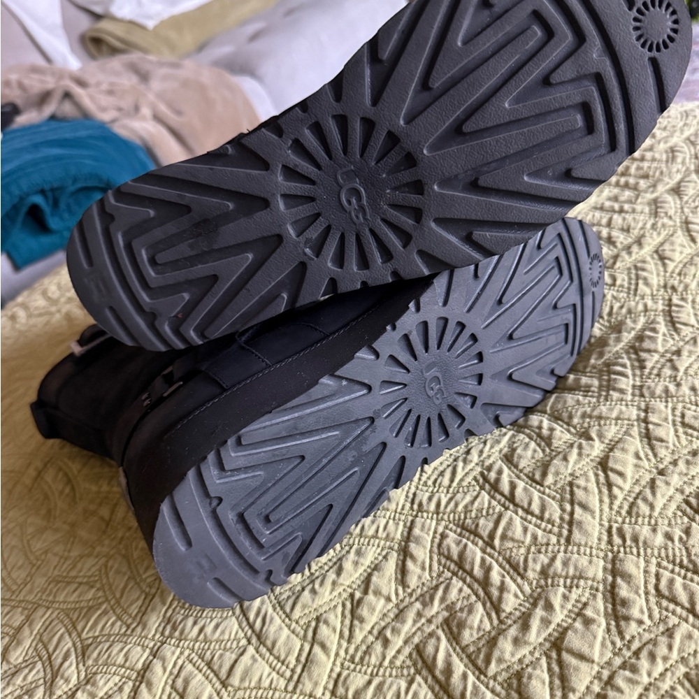 UGG Black Boots with Silver Buckle - Picture 2 of 5